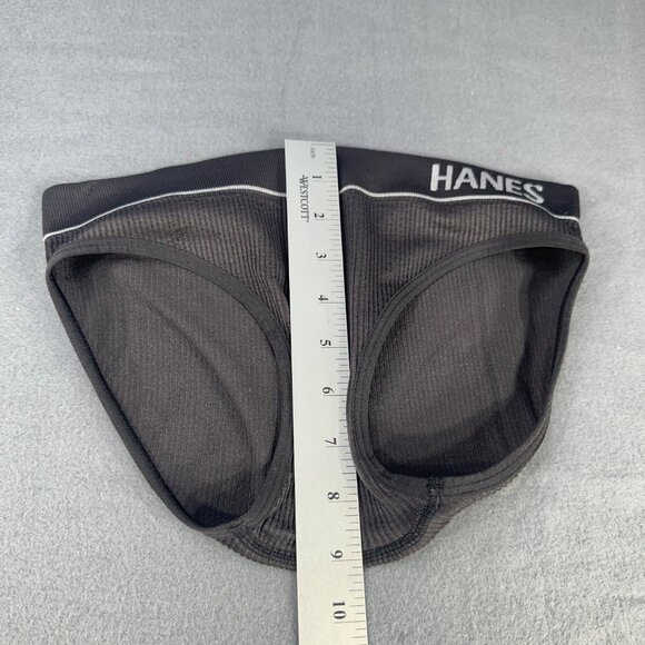 Hanes Womens Size Small Panty Bikini Ribbed Seamless Black New Without Tags - Picture 5 of 6